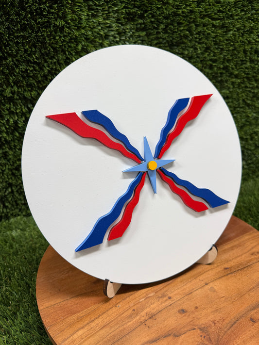 11” Assyrian Flag decor