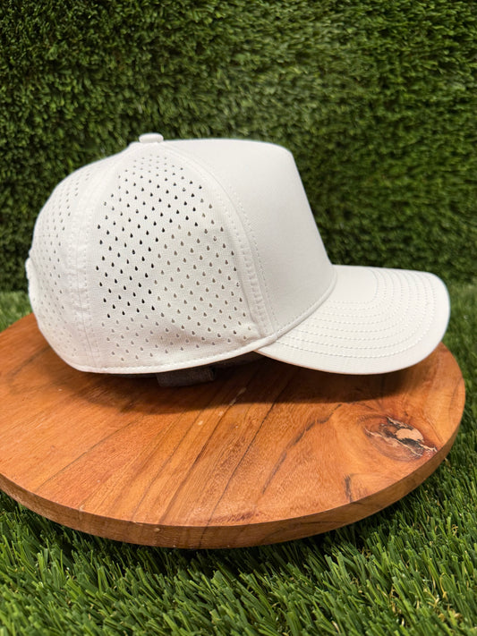 Blank White Water Resistant Performance hat