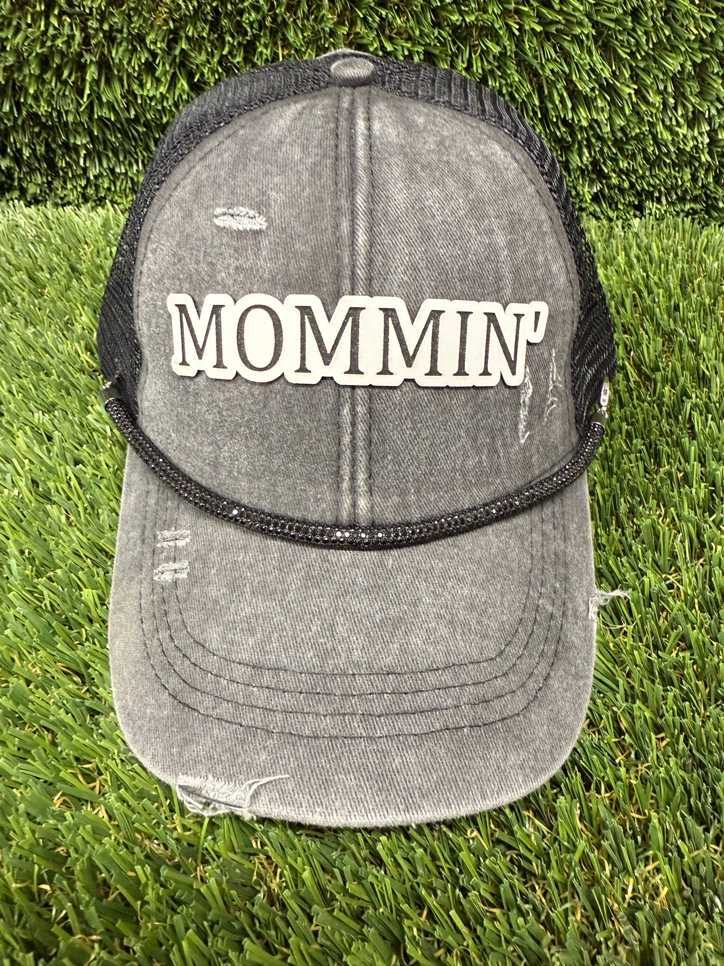 Women’s Mommin’ Ponytail Hat w/ Chain