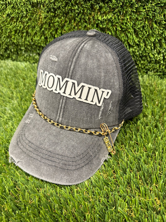 Women’s Mommin’ Ponytail Hat w/ Chain