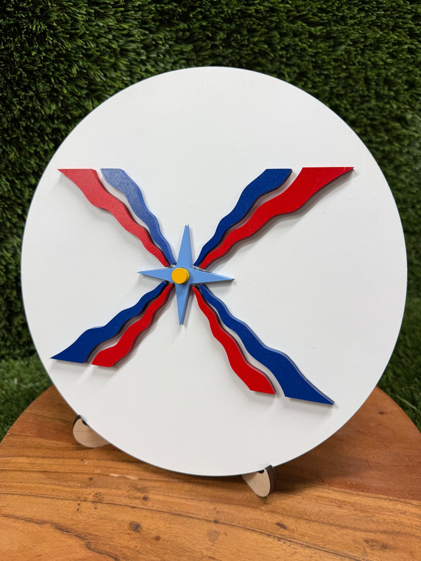 11” Assyrian Flag decor