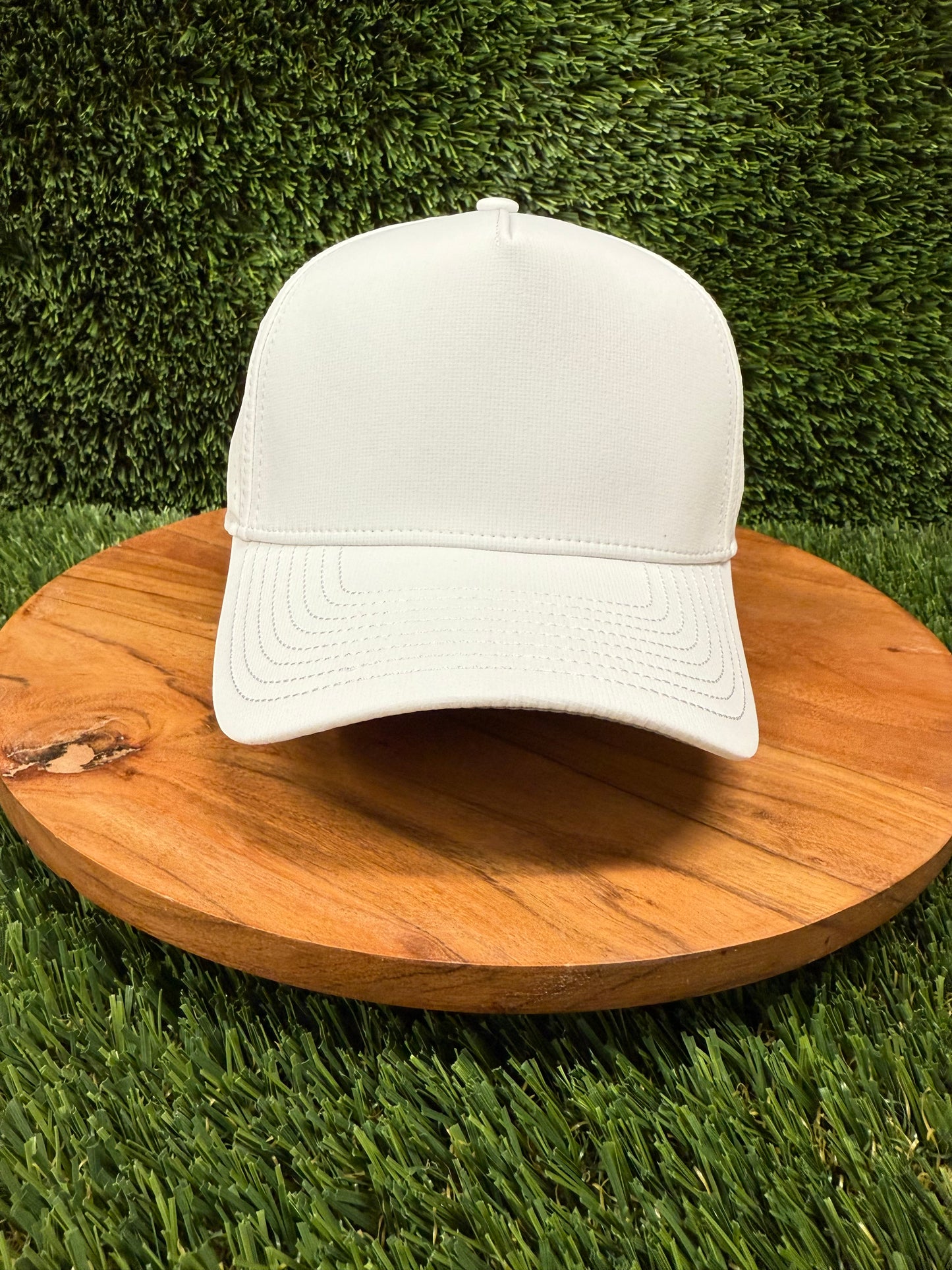 Blank White Water Resistant Performance hat