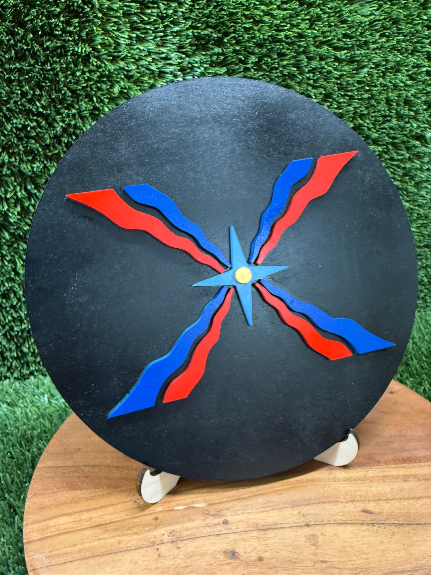 11” Assyrian Flag decor