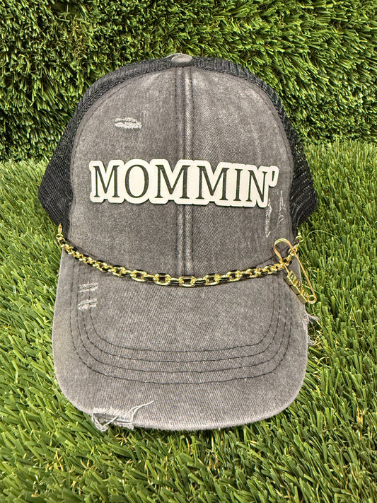 Women’s Mommin’ Ponytail Hat w/ Chain