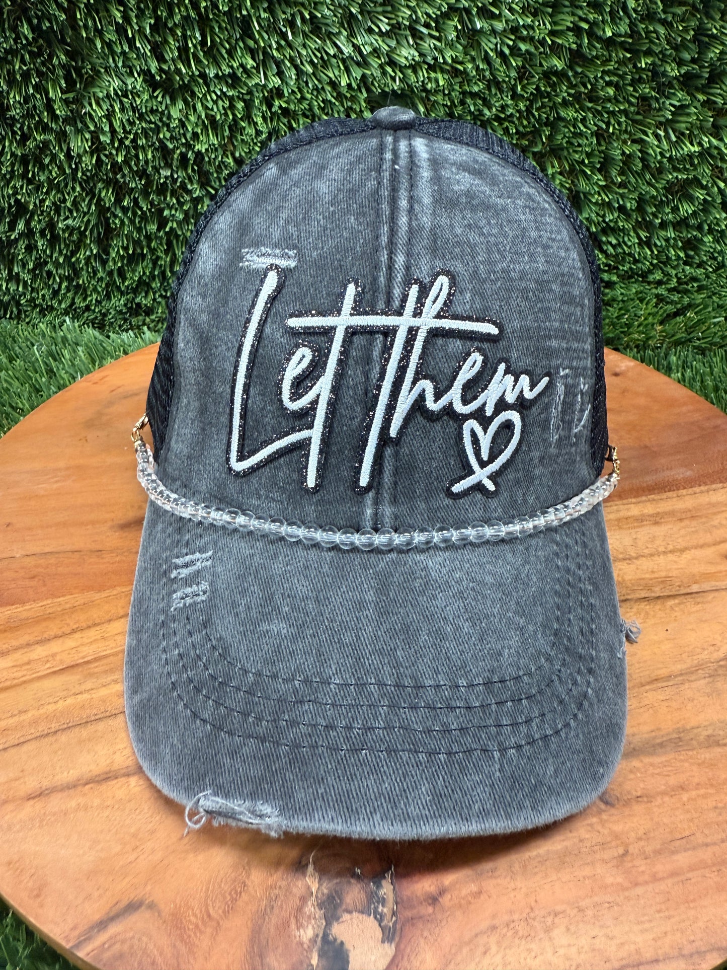Women’s Let Them Hat W/ chain